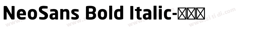 NeoSans Bold Italic字体转换